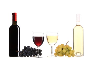 şarap şişesi ve cam.