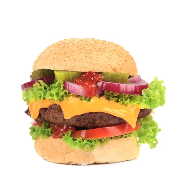 Leckere Hamburger aus nächster Nähe. — Stockfoto