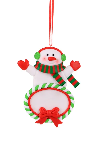 Christmas decoration plastic snowman. — Stock Photo, Image