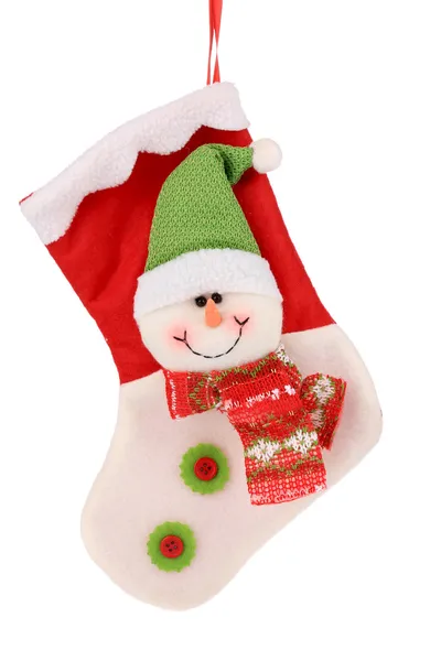 Decorative christmas sock. — Stock Photo, Image