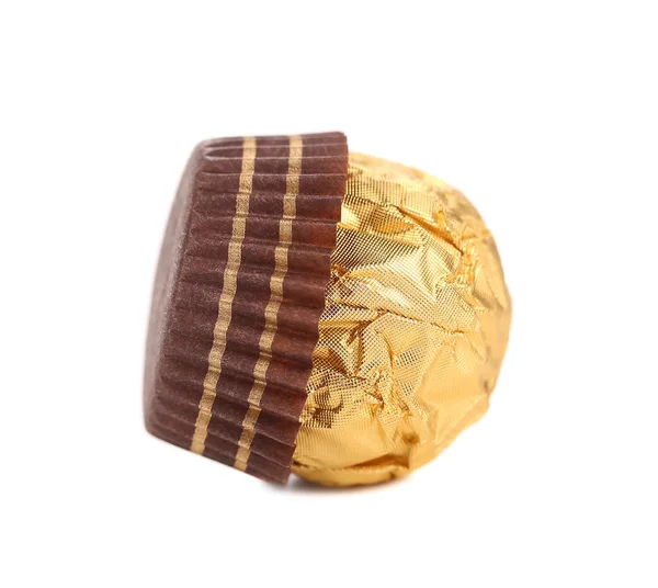 Tutup dari coklat emas bonbon . — Stok Foto