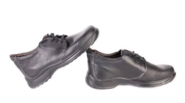 siyah adamın çizmeleri ile dikiş.