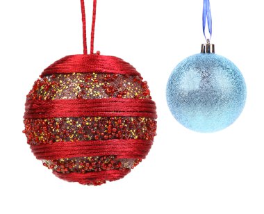 İki Noel topları dekorasyon.