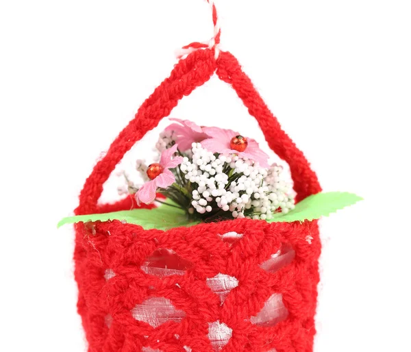 Flor em uma cesta. — Fotografia de Stock
