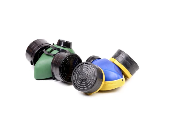Gas mask blue and green. — Stock Photo, Image