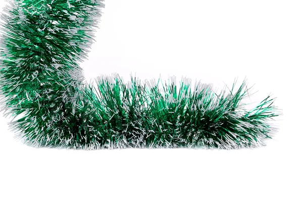 Christmas green tinsel. — Stock Photo, Image