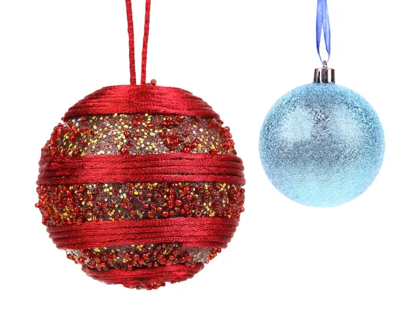 İki Noel topları dekorasyon. — Stok fotoğraf