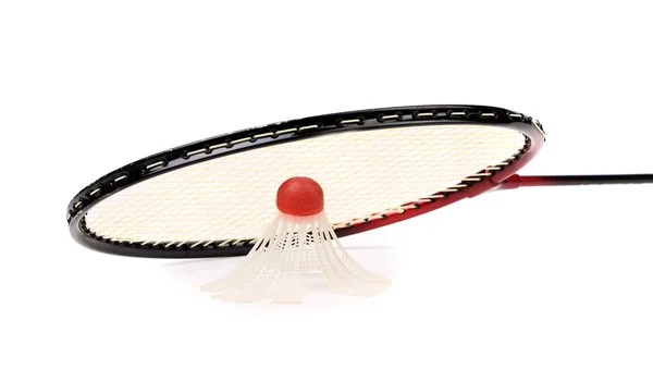Raquette et birdie de badminton . — Photo
