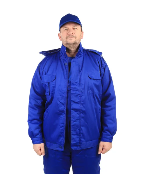 Worker in blue workwear. — Stock Photo, Image