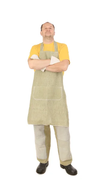Proud worker in apron. — Stock Photo, Image
