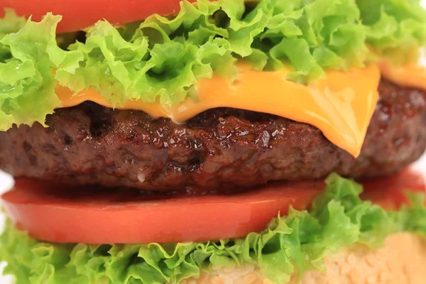Grote smakelijk hamburger. — Stockfoto