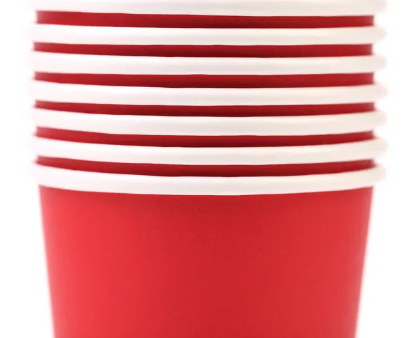 Mucchio di tazza di caffè di carta colorata . — Foto Stock