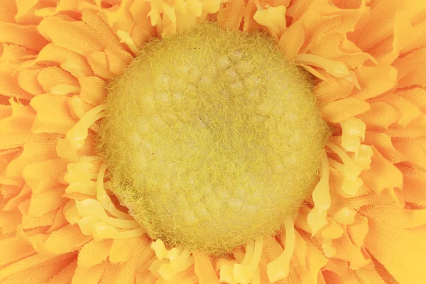 Bliska Astry sztuczny kwiat żółty. — Zdjęcie stockowe