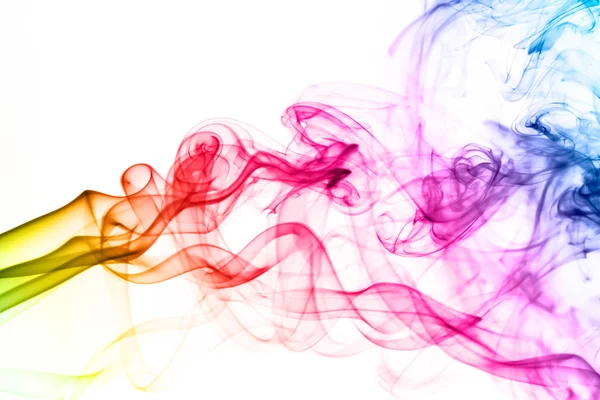 Nuvens de fumaça coloridas fechar . — Fotografia de Stock
