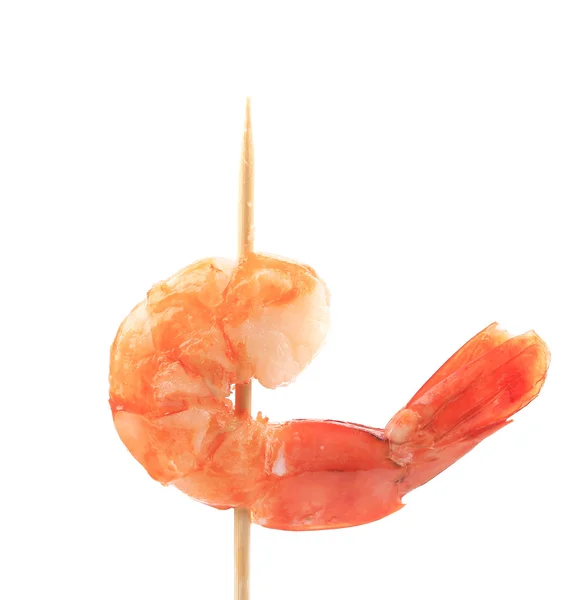 Crevettes grillées sur un bâton . — Photo