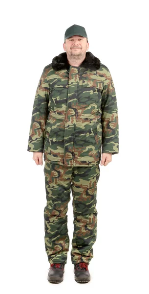 Mannen i militära vest — Stockfoto