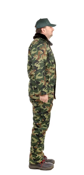 Mannen i militära vest — Stockfoto