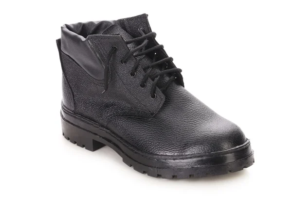 Close up of winter black boot. — Stock Photo, Image