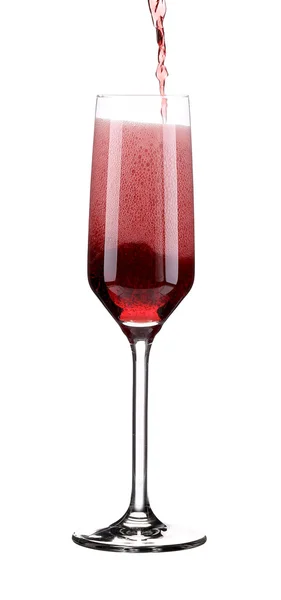 Close up of red champagne glass. — Stock Photo, Image