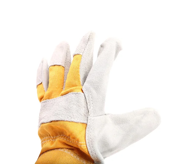 Hand in leather gloves. — Stock Photo, Image