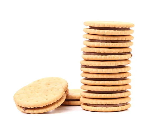 Stapel van gevulde cookies. — Stockfoto