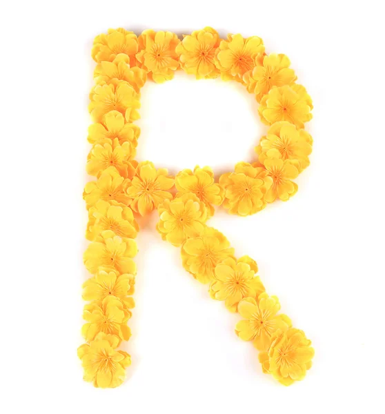 Letter R flower alphabet. — Stock Photo, Image