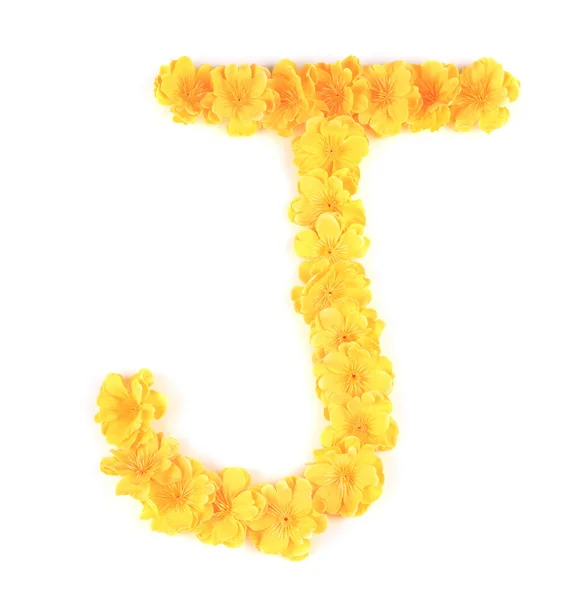 Letter J flower alphabet. — Stock Photo, Image