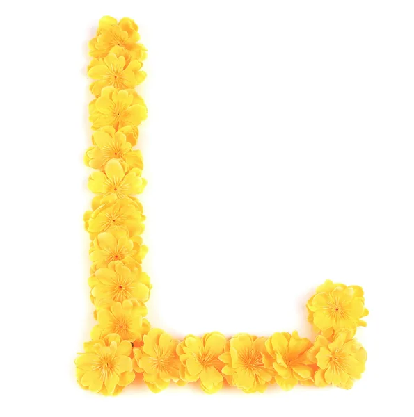 Písmeno l květina abeceda. — Stock fotografie