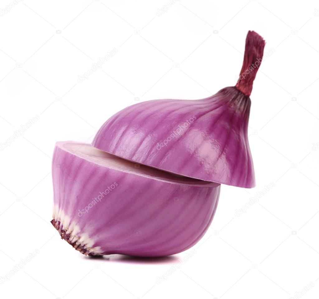 Cutted red onion.