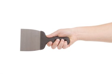 İnşaat spatula el tutar