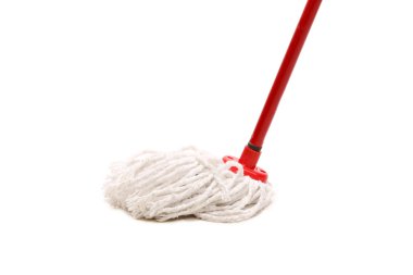 Kırmızı mop temizlik için