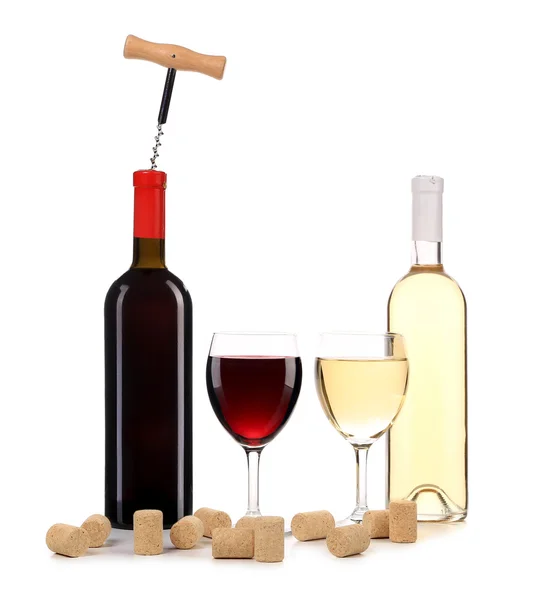 Wine red and white composition — Stock Photo, Image