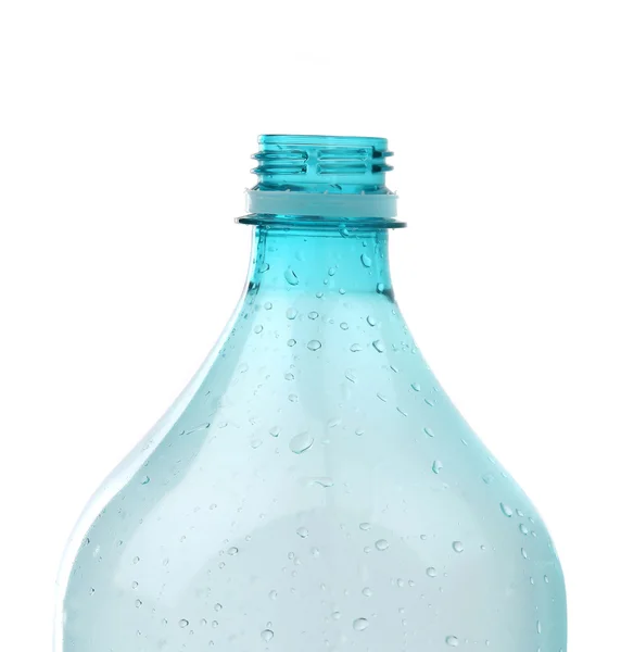 Geopende nek plastic fles — Stockfoto