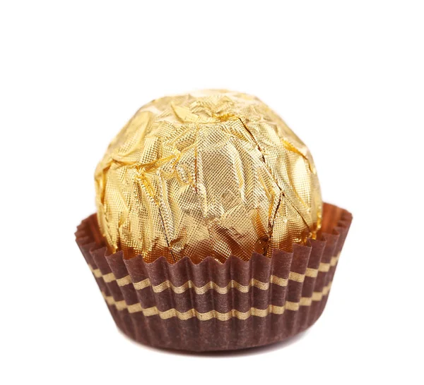 Chocolate gold bonbon — Stock Photo, Image