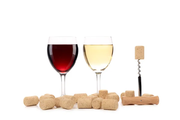 Dos copas de vino composición — Foto de Stock