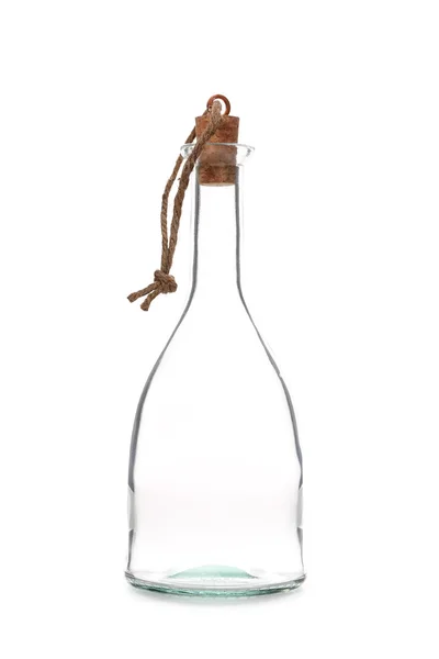 Glass bottle for oil with cork — Stock Photo, Image