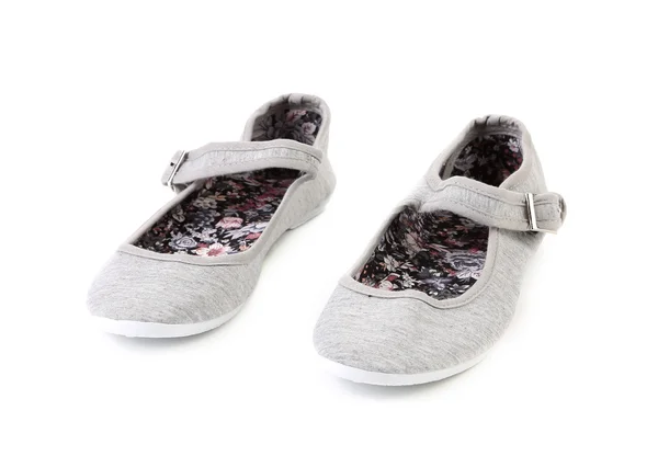 Zapatos de niña de verano gris — Foto de Stock