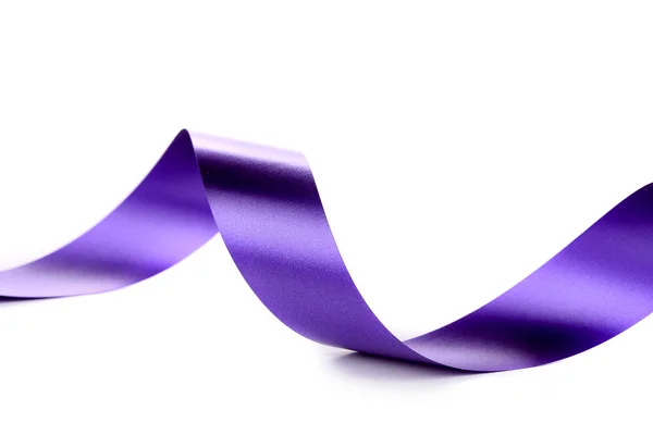 Violet curly silk ribbon — Stock Photo, Image