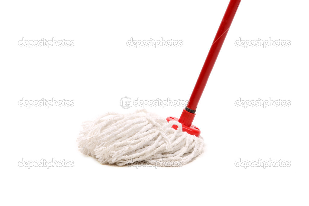 Red mop for cleaning