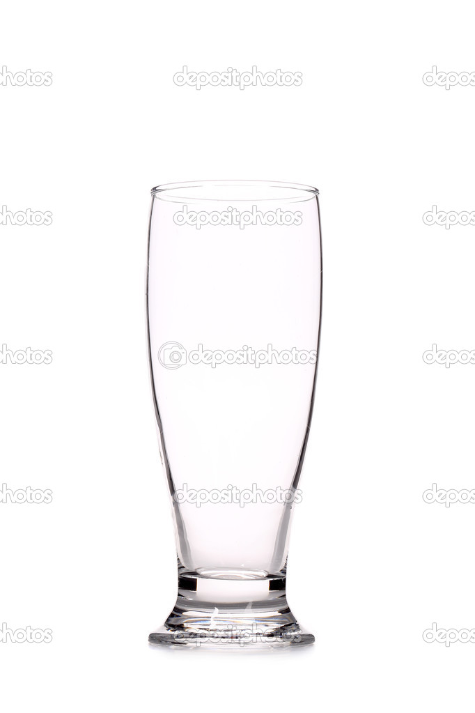 Empty clean drinking glass cup