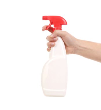 El ele tutuşan sprey şişesi