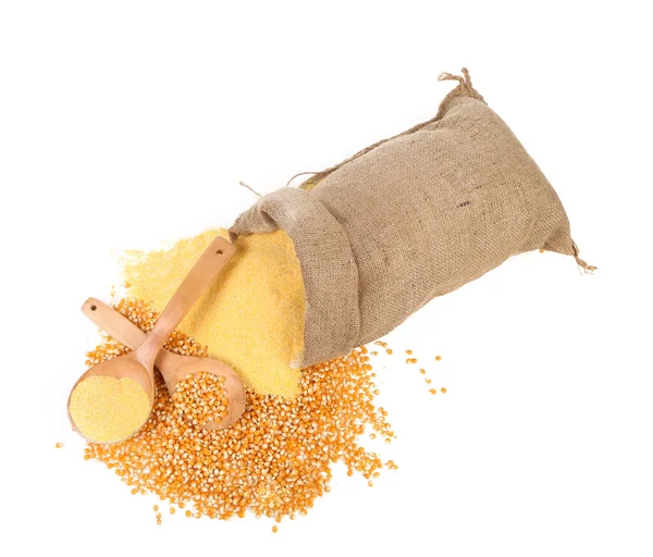 Sack with corn grains and flour. Stock Photo by ©indigolotos 40774817