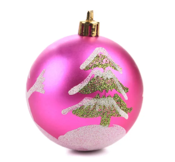 Christmas ball with tree — Stock Photo, Image