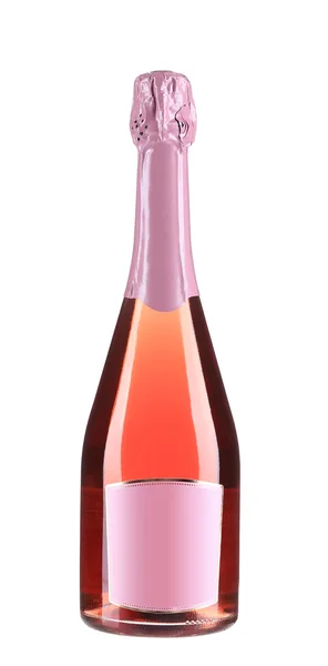 Růžový láhev šampaňského — Stock fotografie
