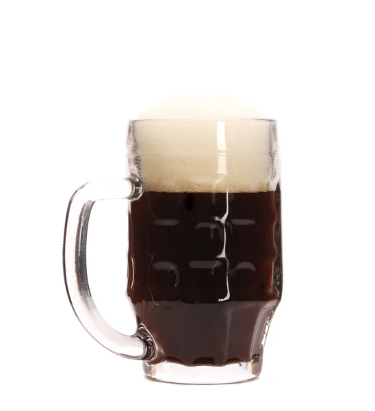 Mug full with brown beer — Stock Photo, Image