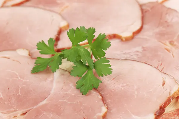 Fette di carne e prezzemolo — Foto Stock