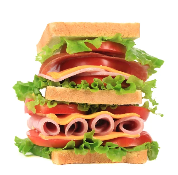 High tasty sandwich — Stock Photo, Image