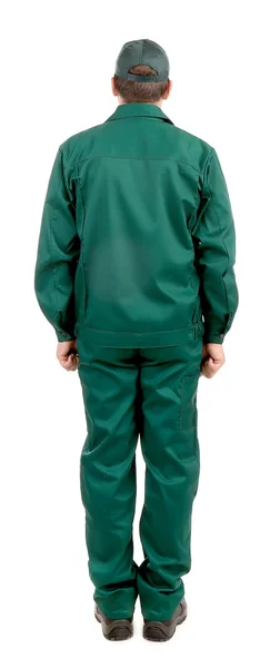 Worker in green workwear — Stock Photo, Image