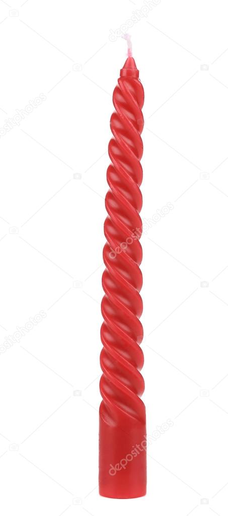 Red spiral candle