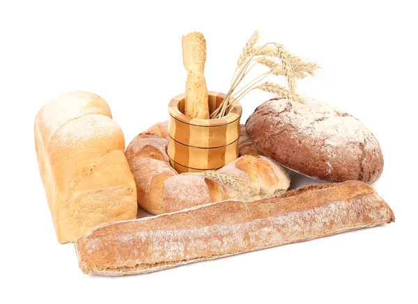 Weiß- und Braunbrot — Stockfoto